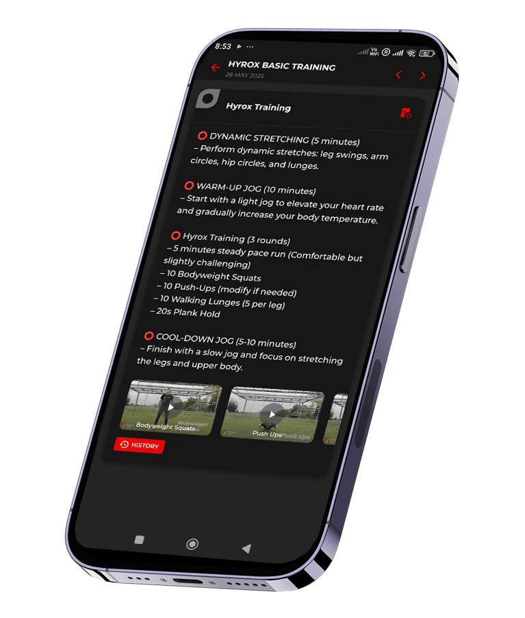 Hyrox Training Mobile App